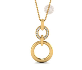 Vogue Crafts and Designs Pvt. Ltd. manufactures Double Ring Gold Pendant at wholesale price.